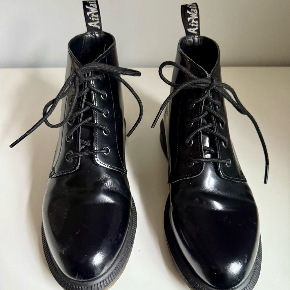 Dr. Martens Emmeline Black Lace Up Boots - Picture 2 of 9